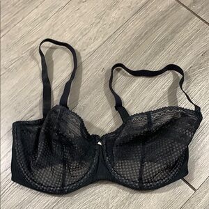 Passionata Black‎ Sheer Lined Underwire Lined Bra style #4051 size 34DD